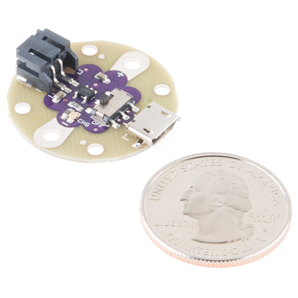 an image of a coin next to some electronic components