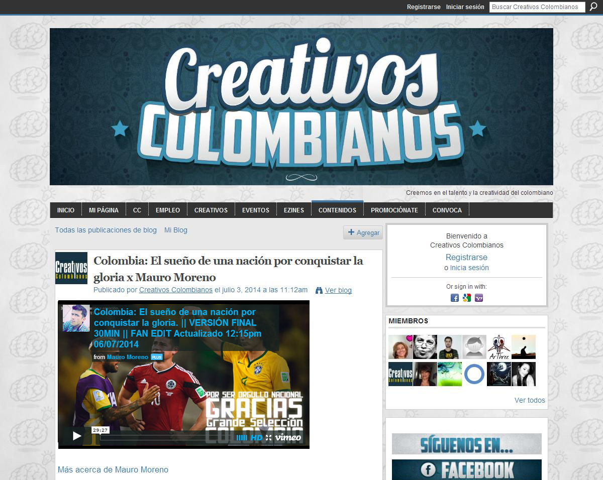 the new website for creativos cumnous