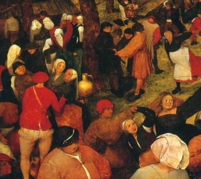 an image of a crowd of people in a painting