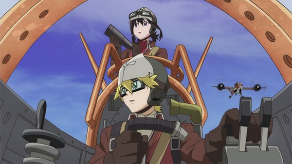 the three main characters are shown in anime