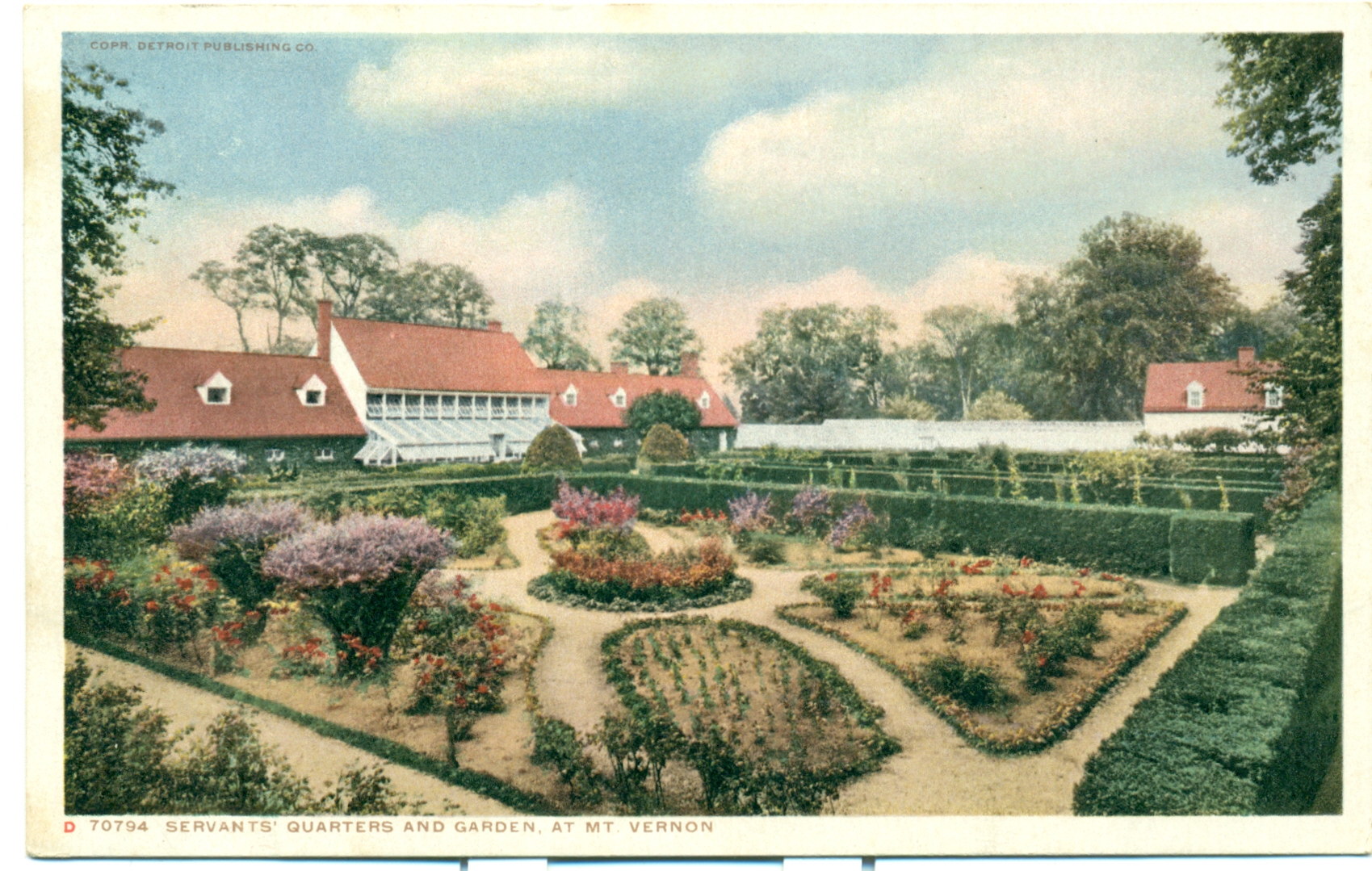 this is an antique postcard of a beautiful flower garden