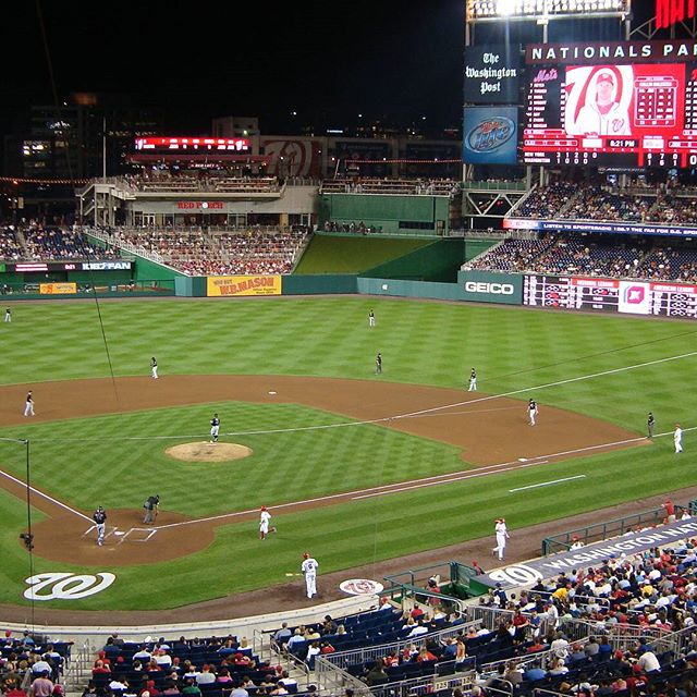 an empty stadium during a baseball game