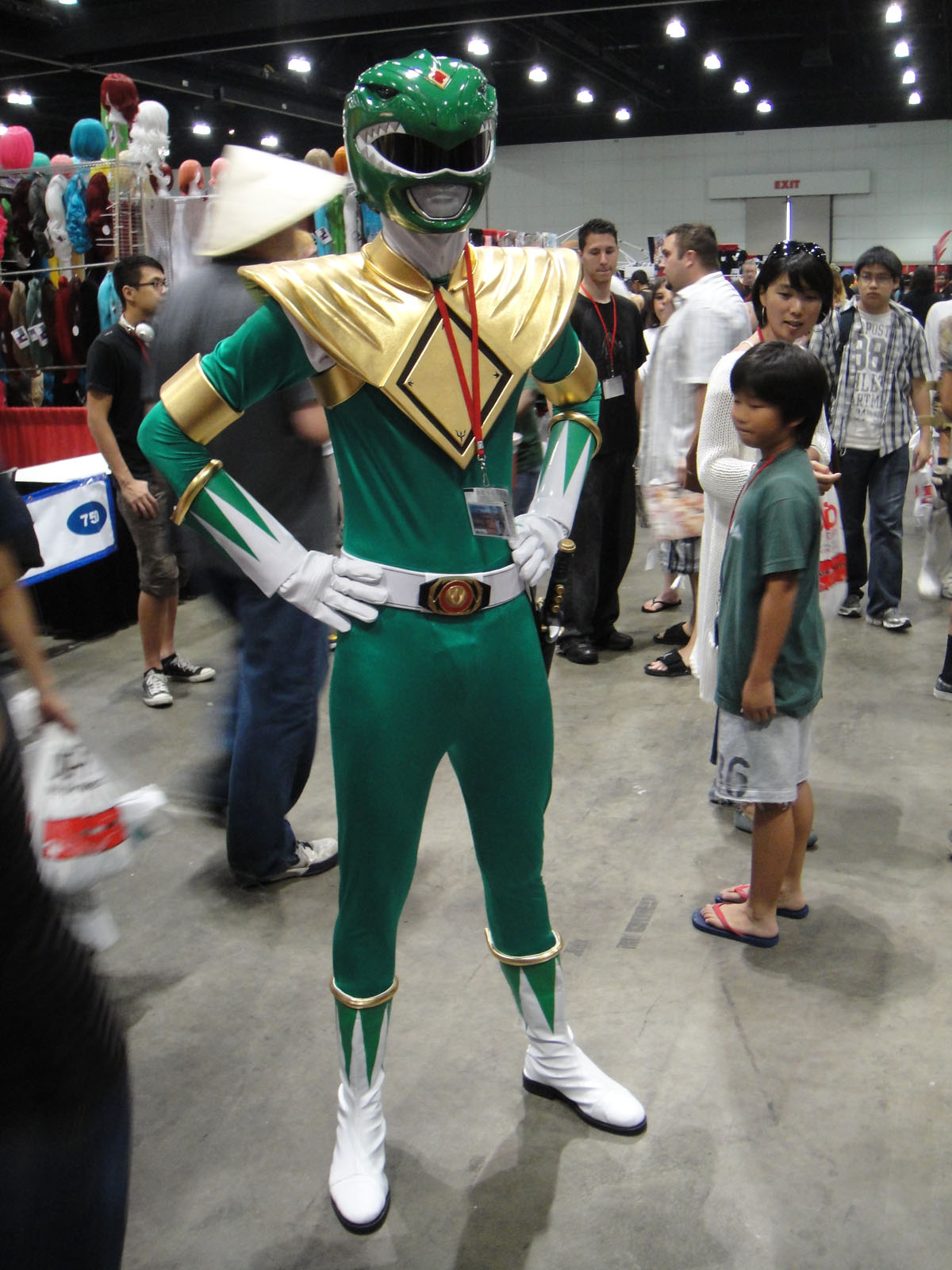 a person wearing a costume standing in a room