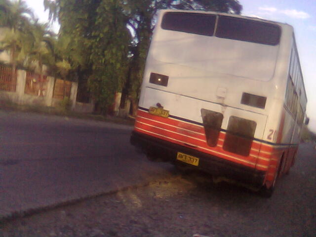 a white double decker bus sitting in the street