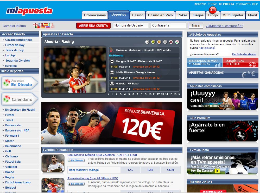 a webpage displaying sports players and words on it