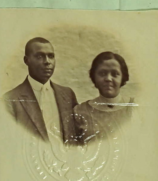 this old pograph shows a man and woman
