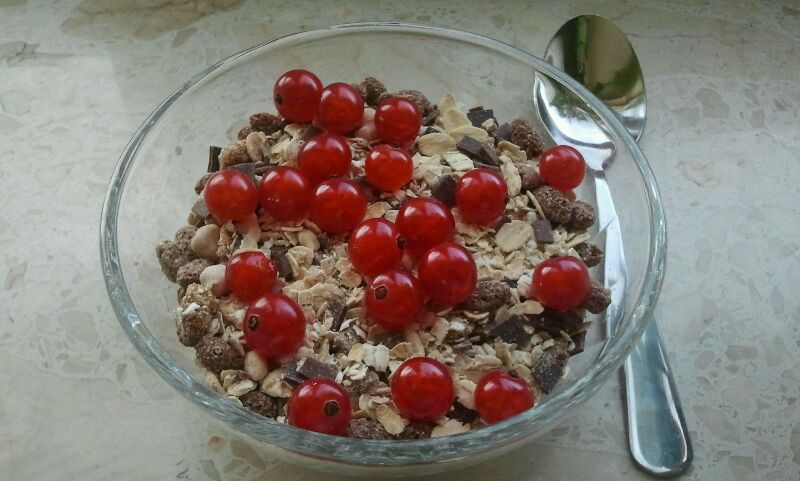 a close up view of a bowl of food