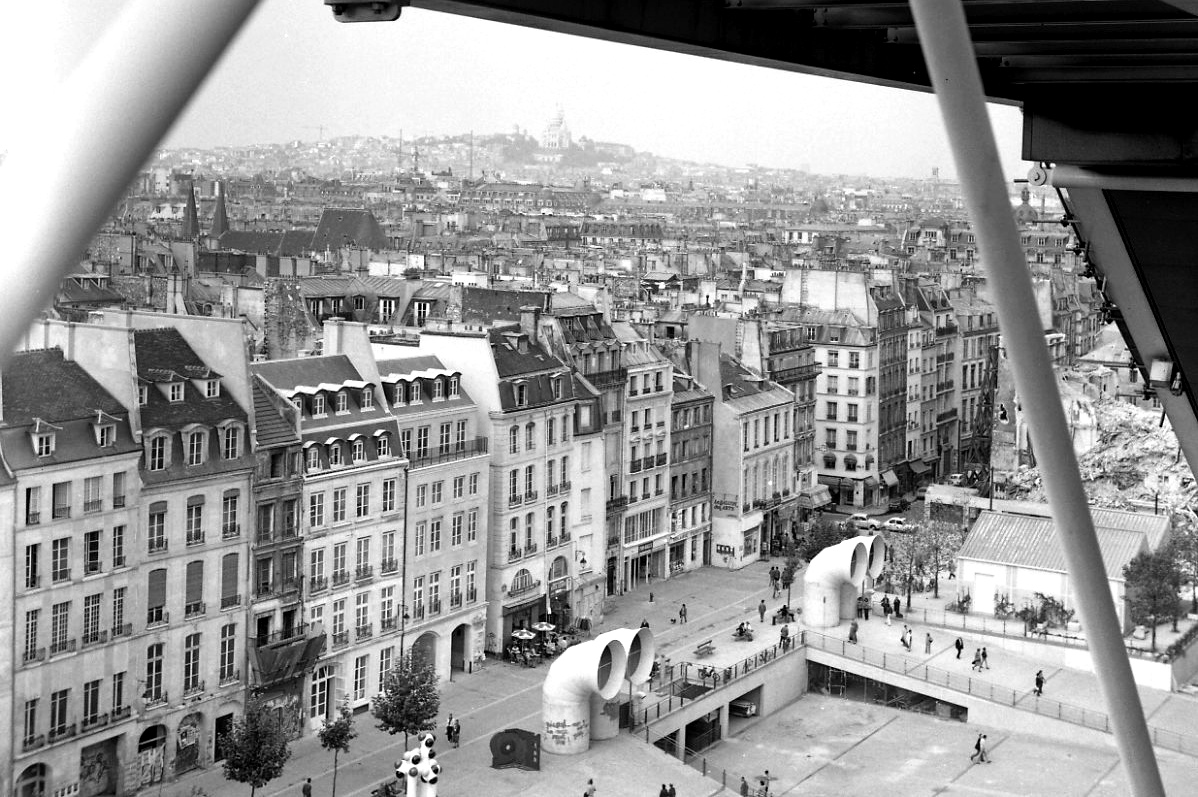 view from the observation tower on a busy city