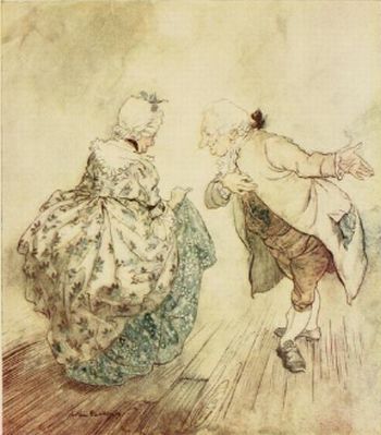 two women in costume are walking near each other