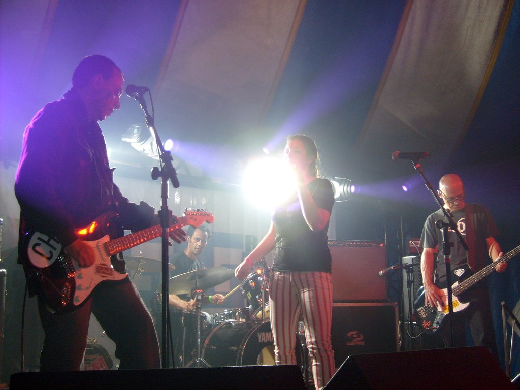 a group of people standing on a stage