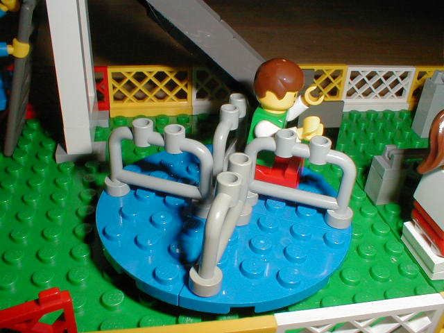 a lego model of a man in a pool