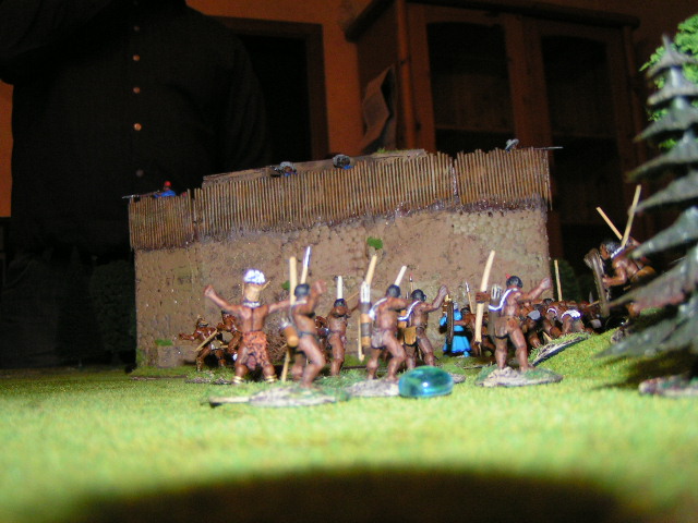 a model showing a group of native americans