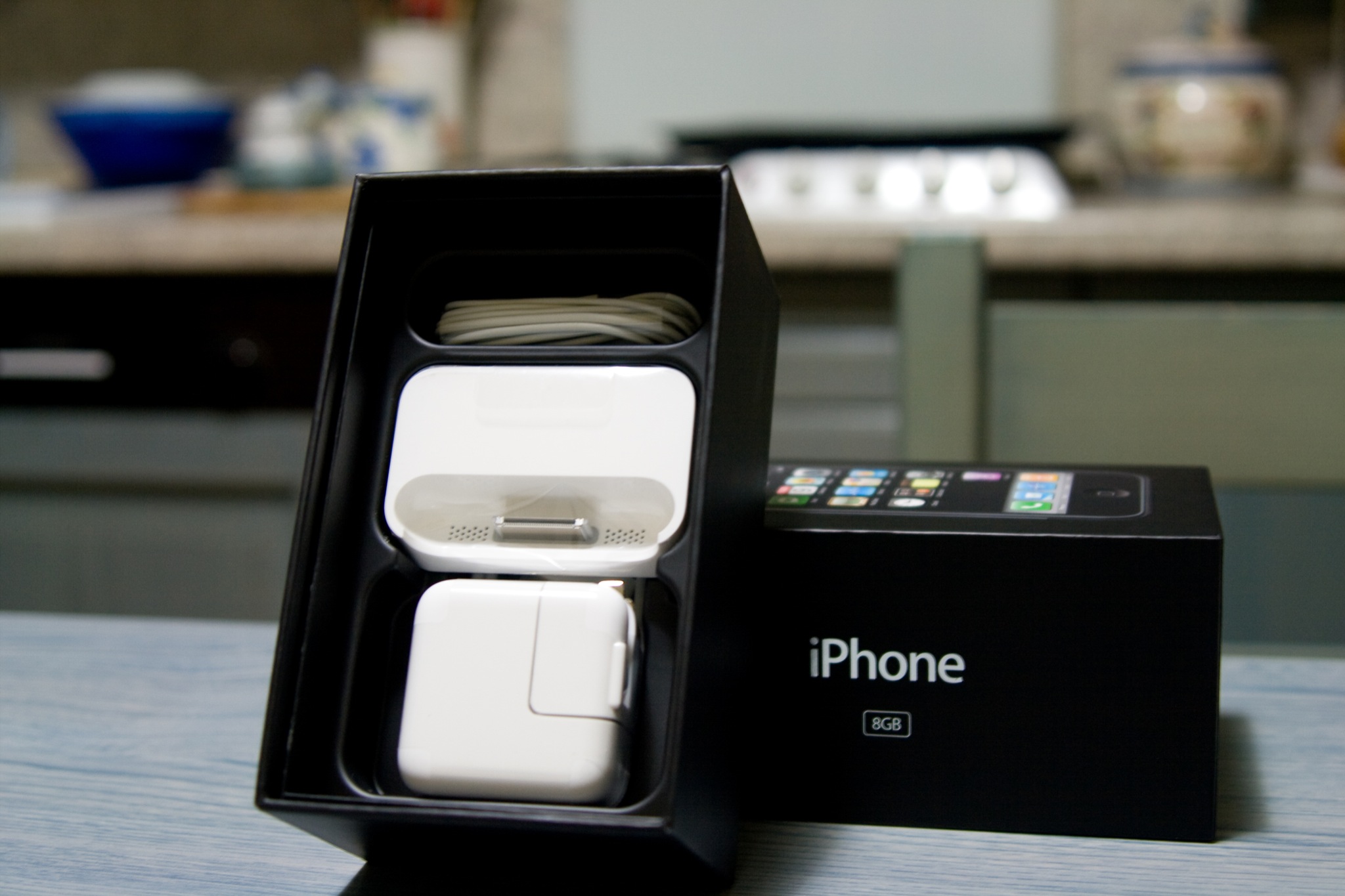 a boxed iphone is shown in its box