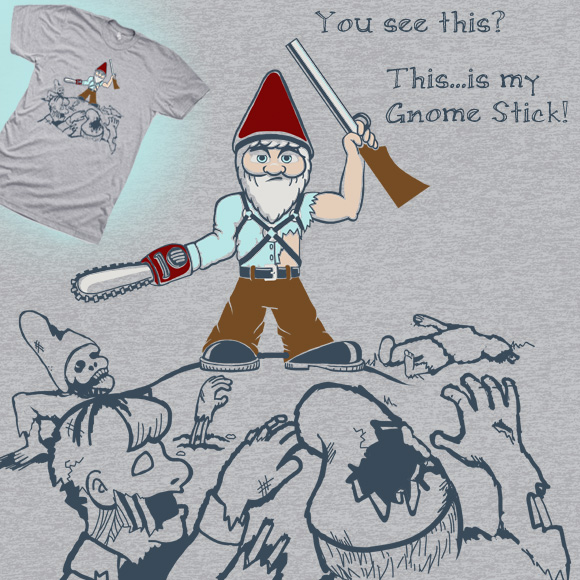 an illustration of a gnome with a baguet and sword