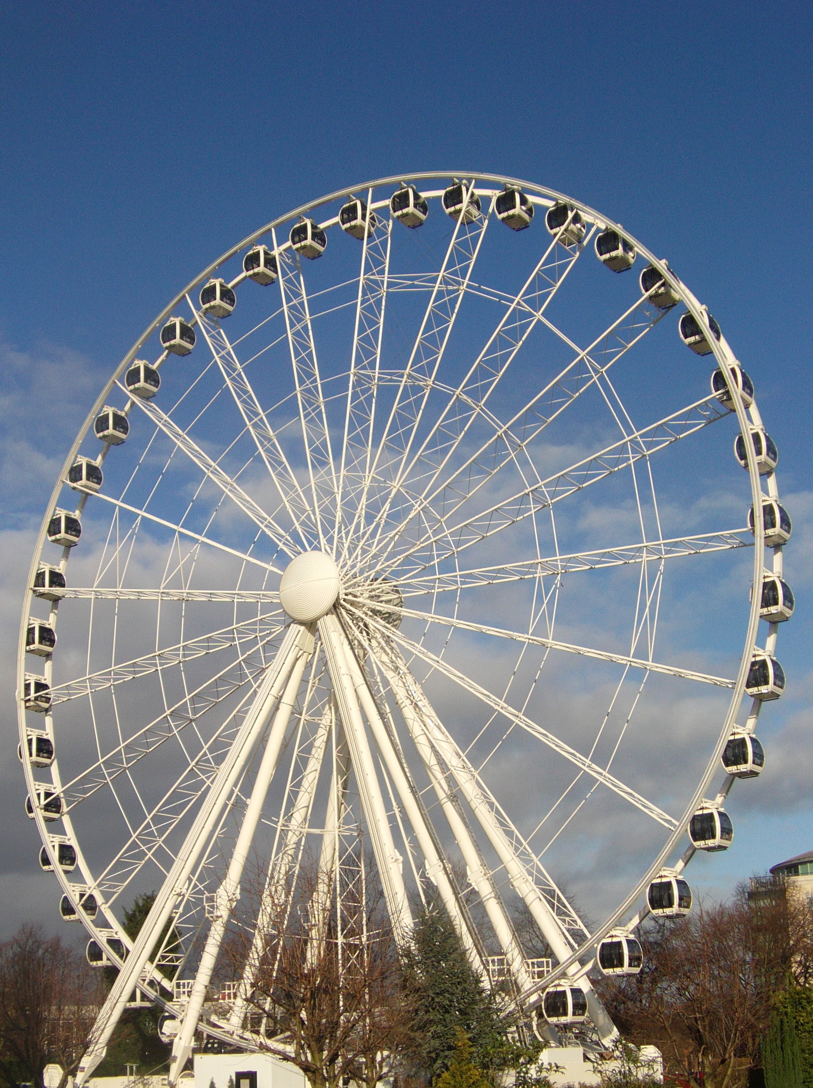 there is a large wheel in the park