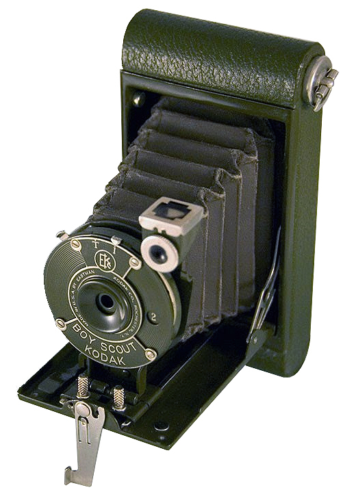 old fashioned camera on a white background