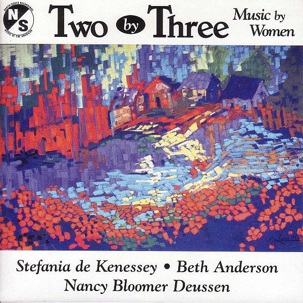 two three women album cover featuring abstract watercolor painting