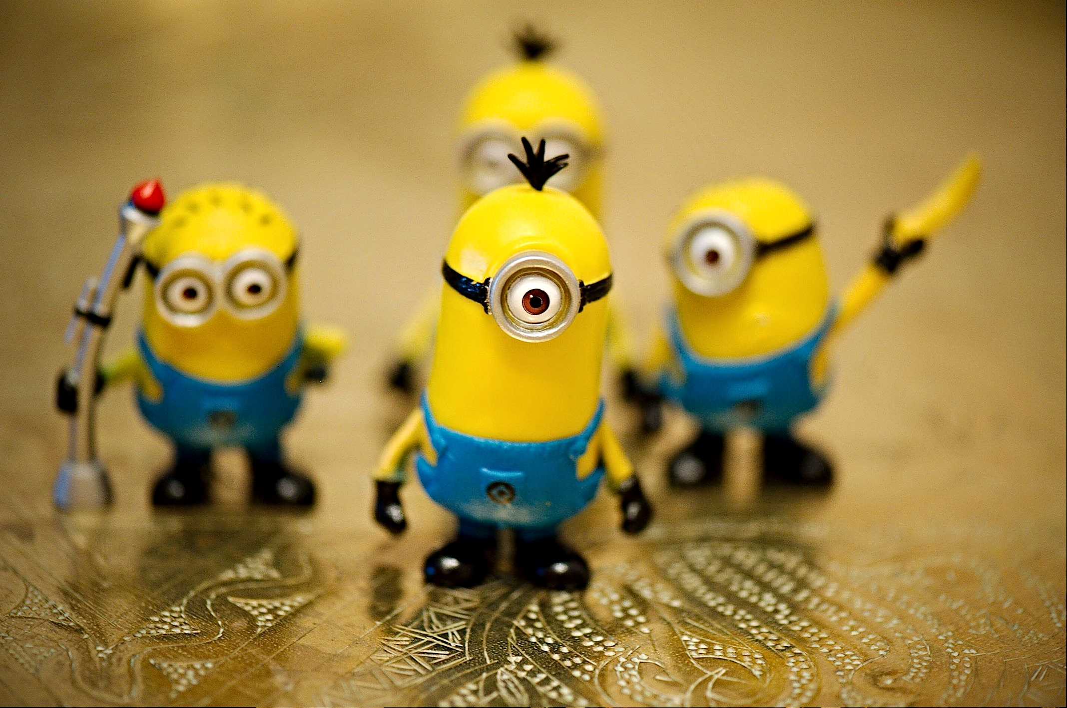 toy figurines on a table made to look like characters from despicltes