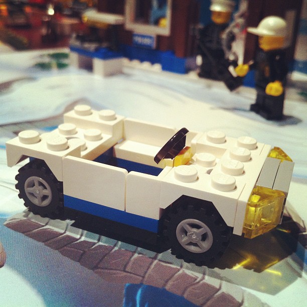 a lego car is shown on the surface