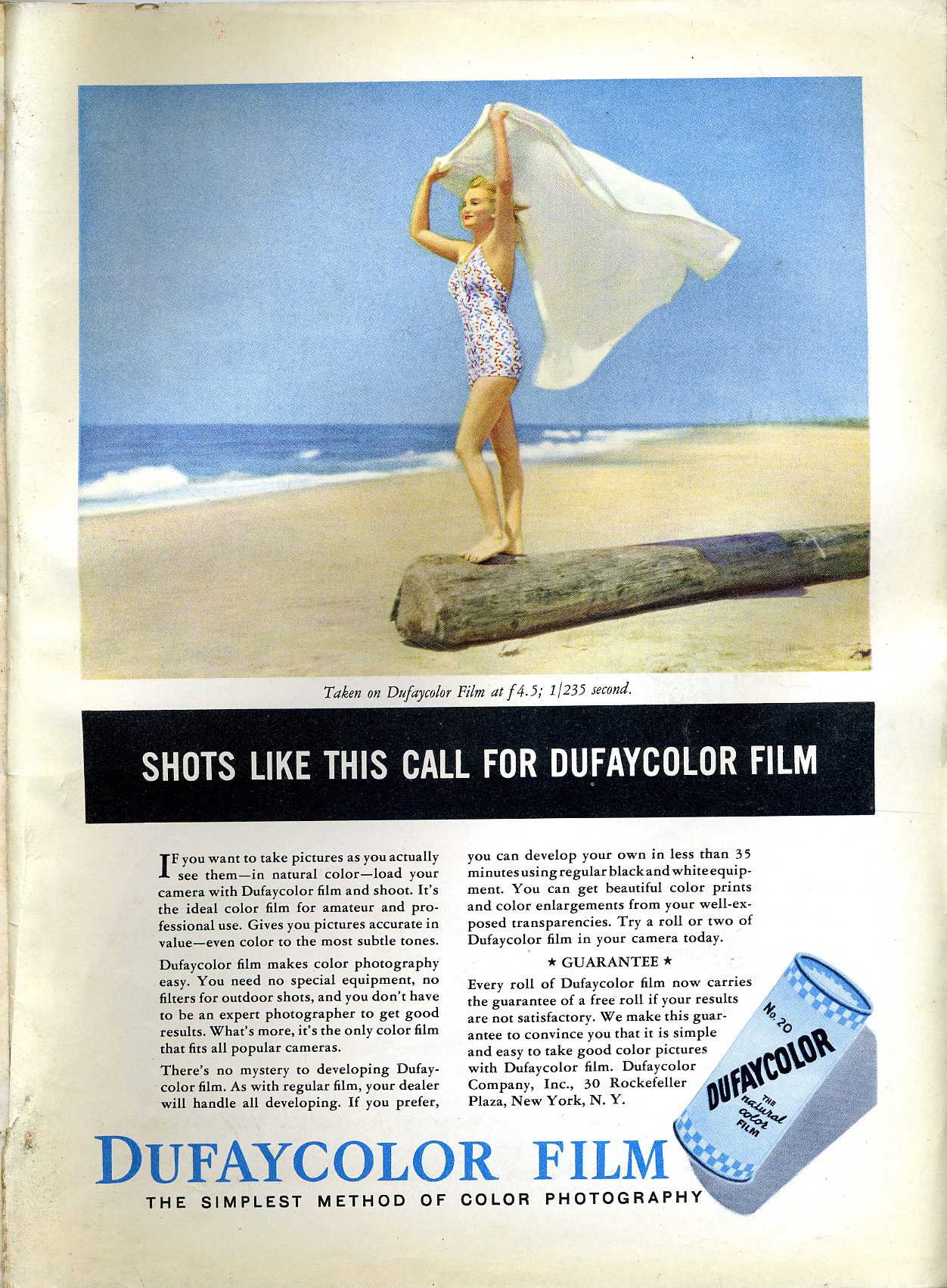 an old magazine ad for the gulf coast color film