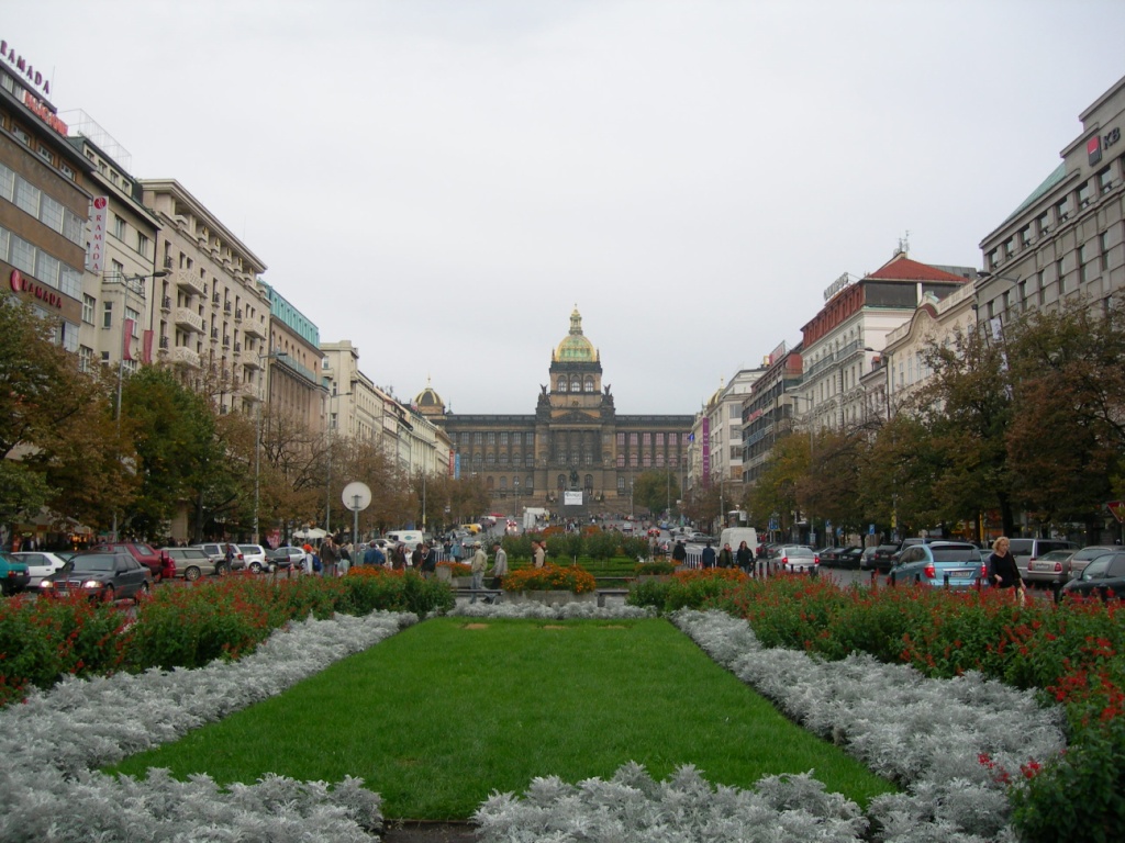 the view is very scenic from this corner in the city