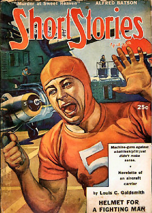 a magazine cover for a man in orange football uniform