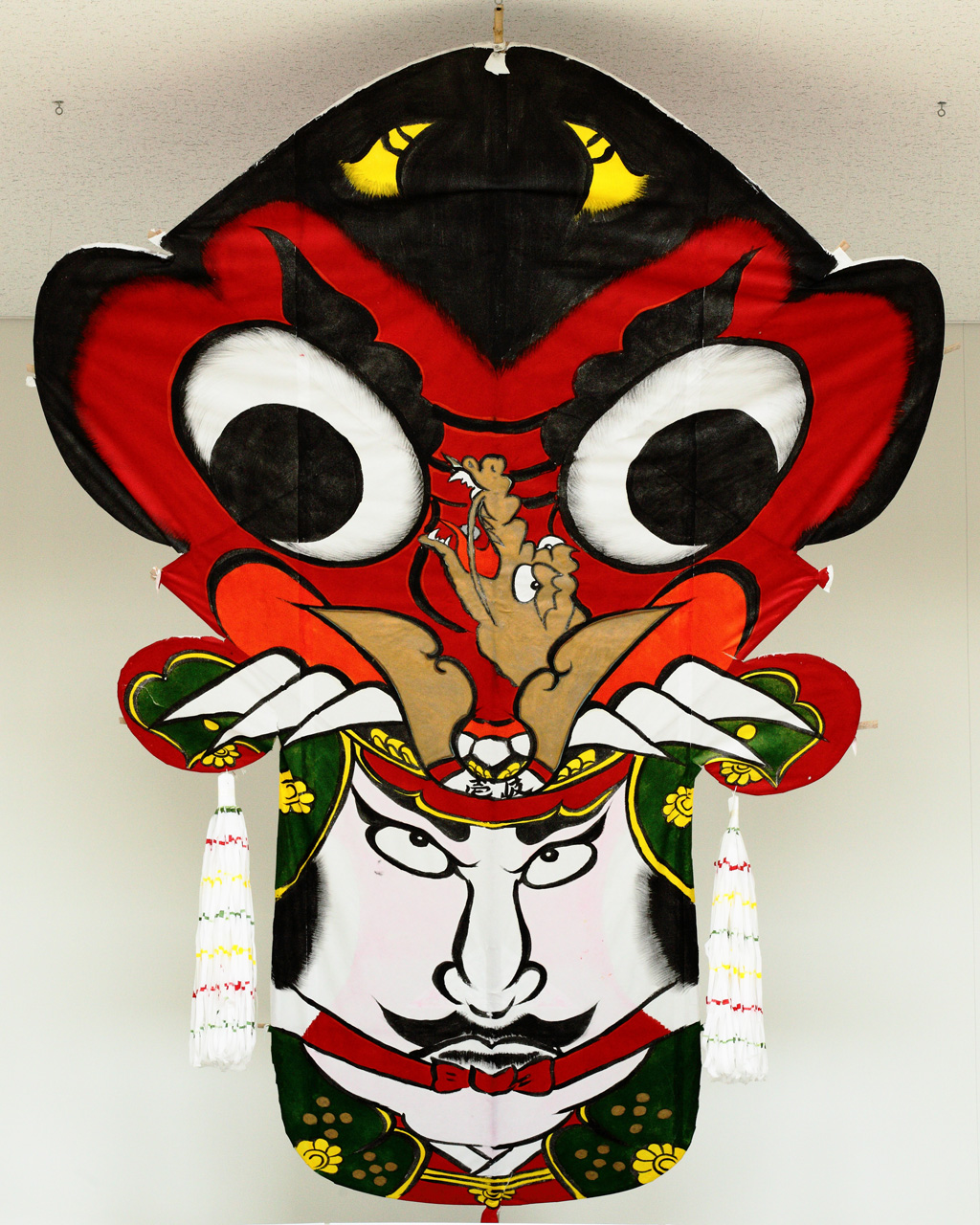 this is a decoration of a demon mask