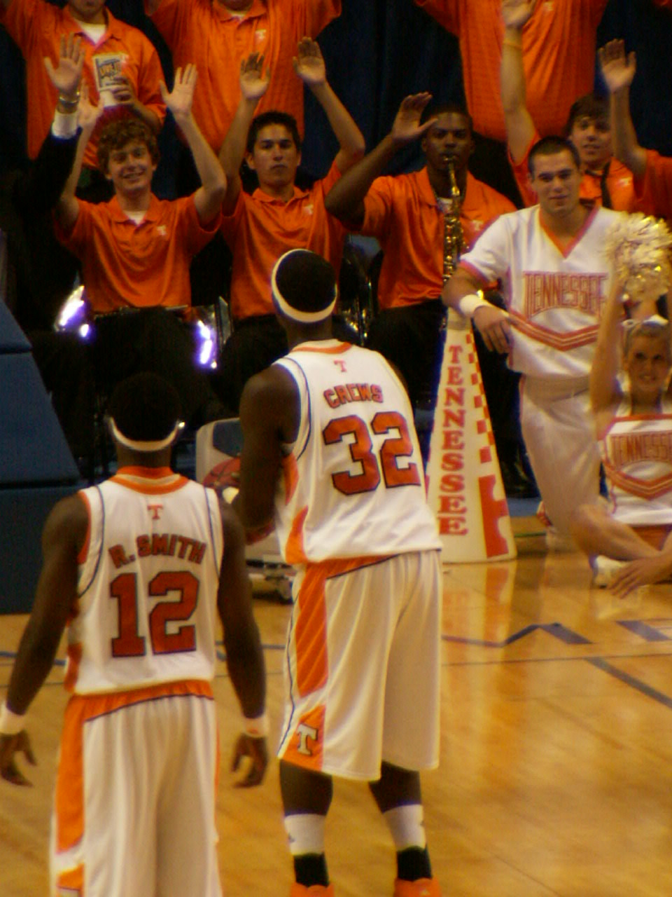 young basketball players celeting during a game