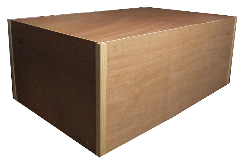 a wooden box with a closed lid