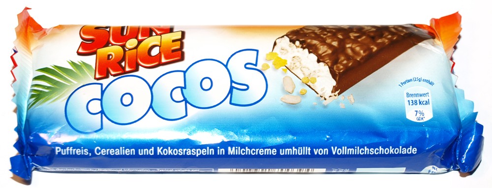 a chocolate and coconut bar with a name written in the front