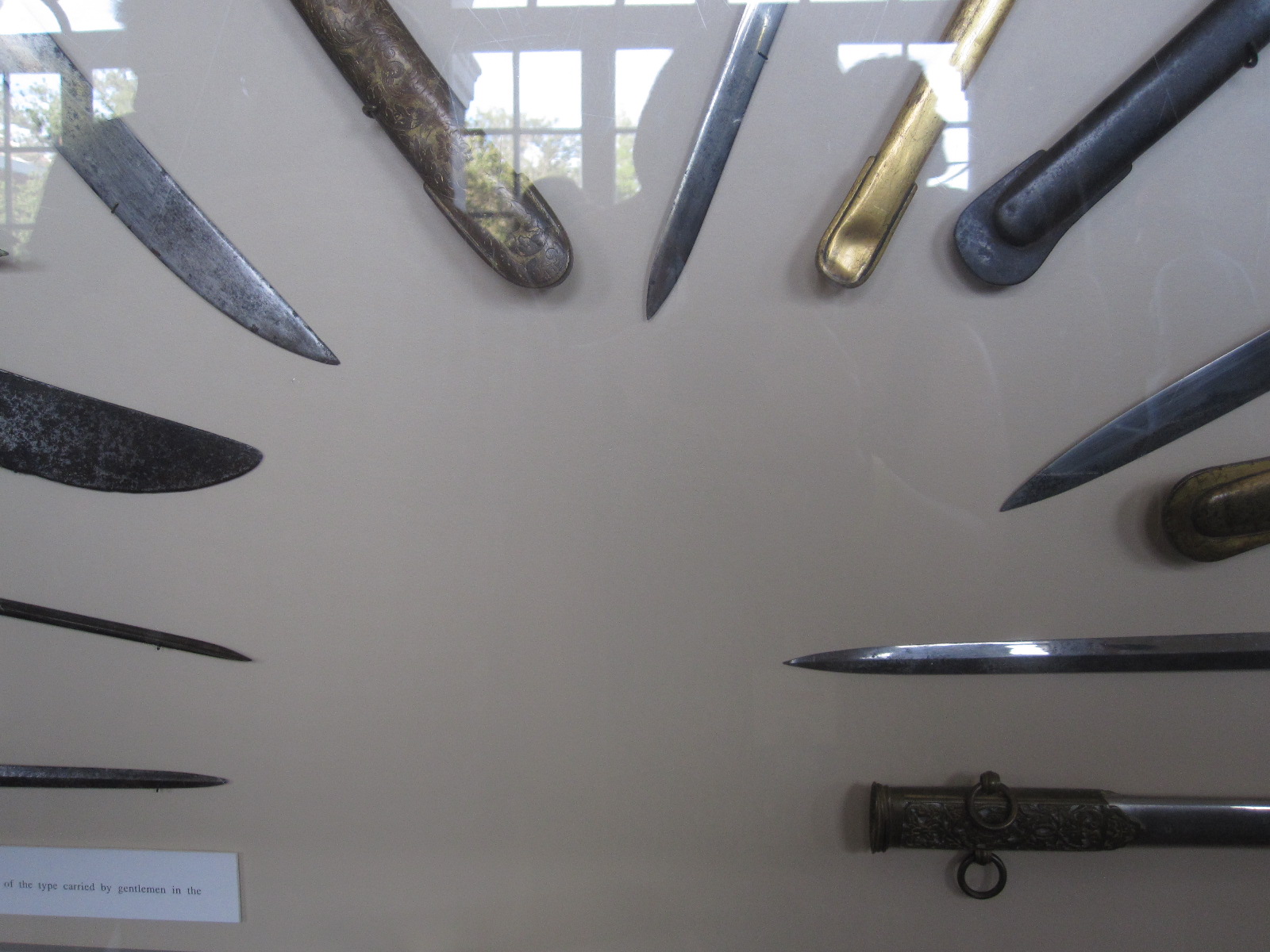 there is a display of different types of knives