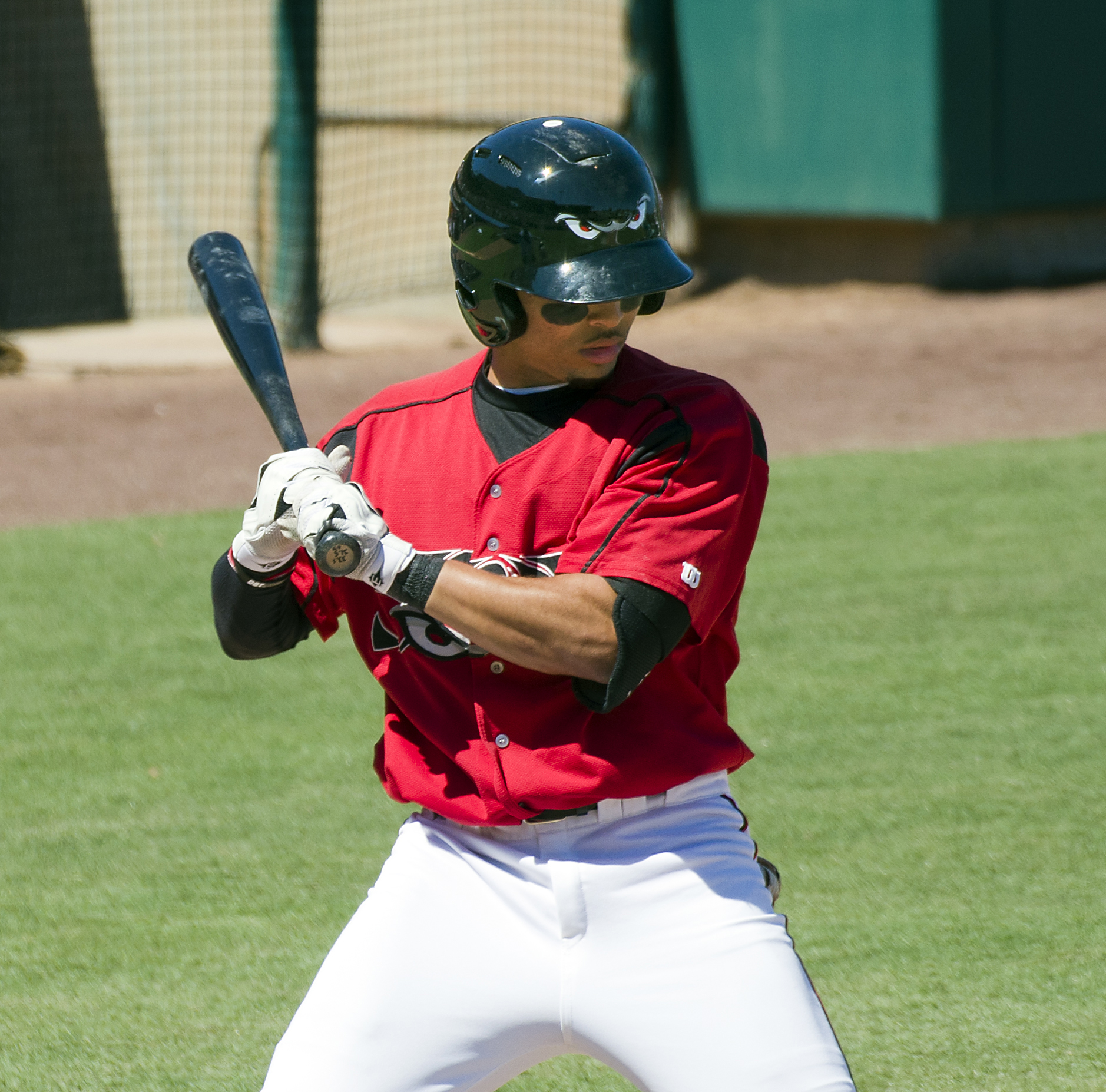 a man is in a baseball uniform ready to play