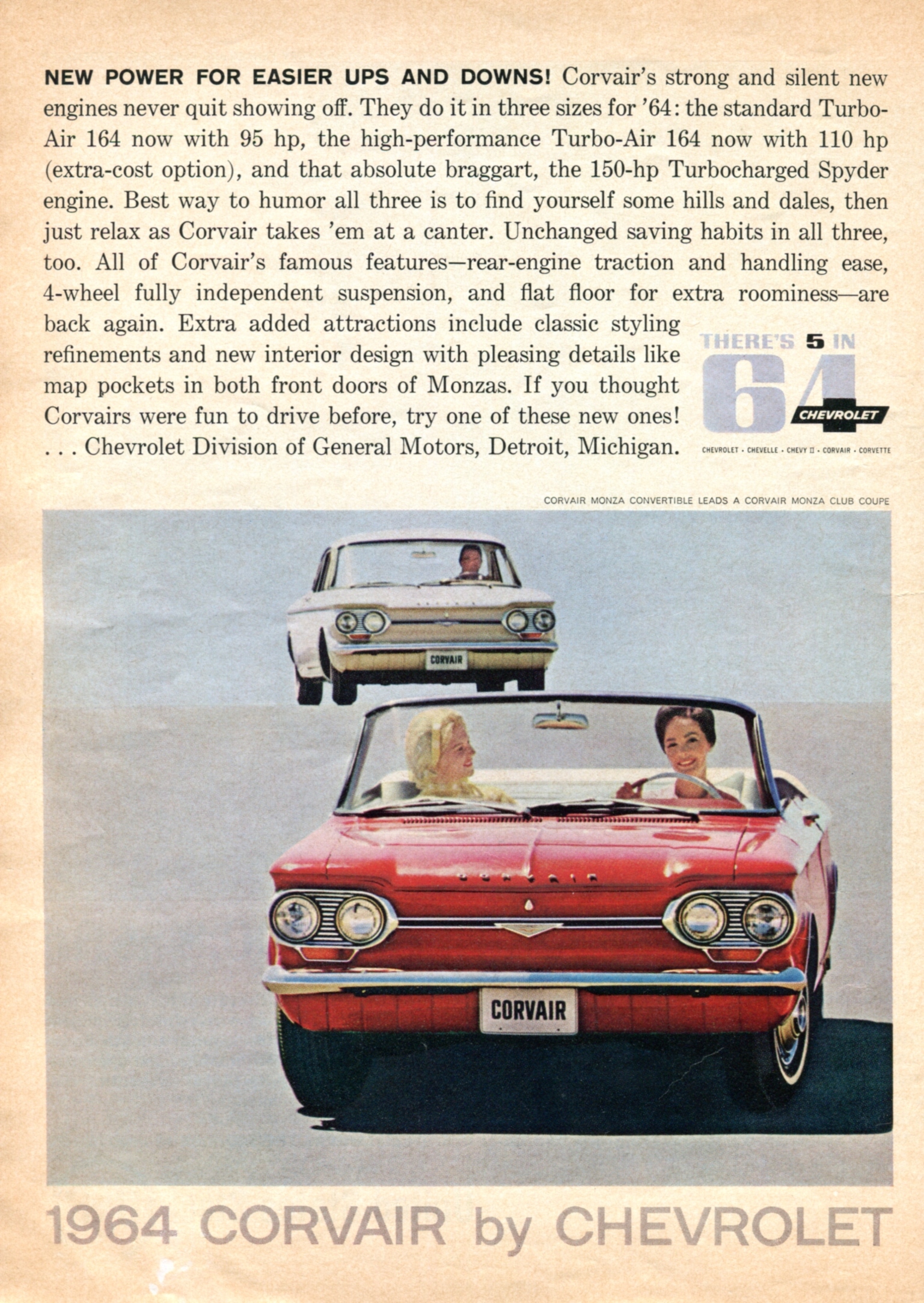 an ad for the chevrolet century convertible is featured in this picture