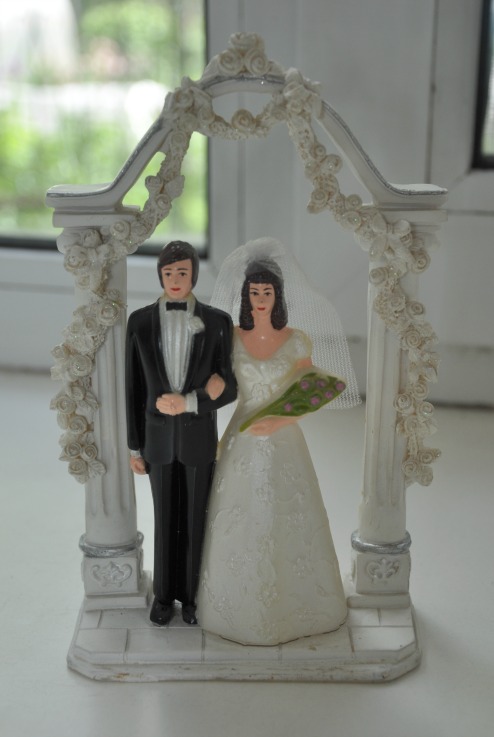 the figurine has been dressed in formal attire