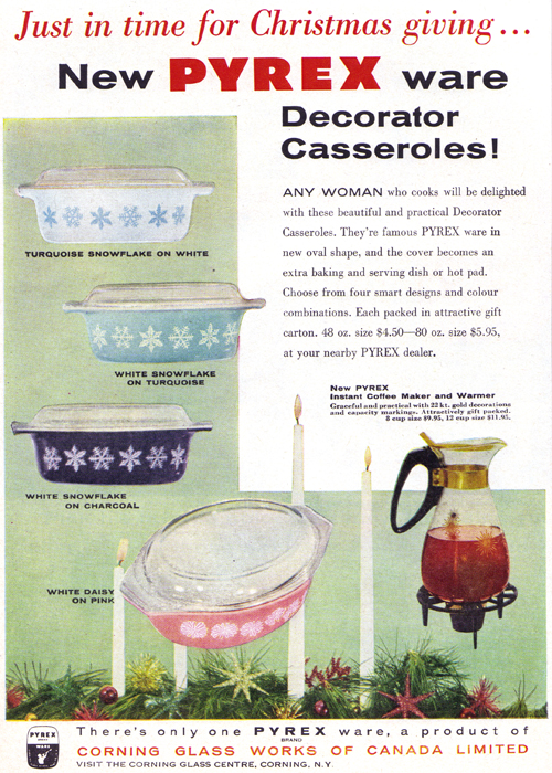 a advertit for pyrex war glassware for sale