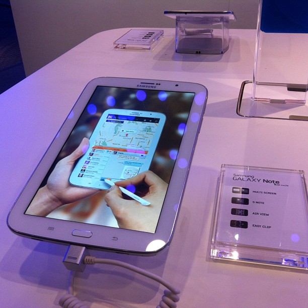 an electronic device is being displayed at the event