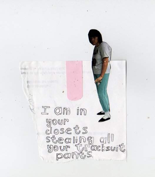 an altered pograph of a man standing on a white piece of paper