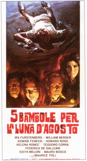 an italian movie poster for five lambole per la luna d'ago's to