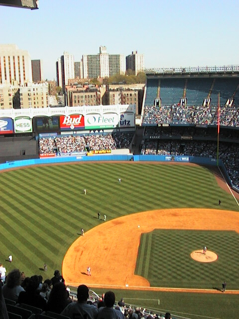 an aerial view of a baseball field
