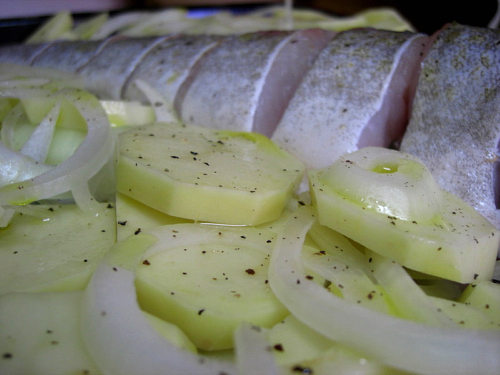 sliced meats and onions are on a plate