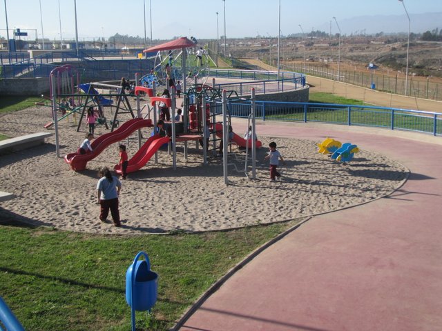 children's playground with play equipment in the park