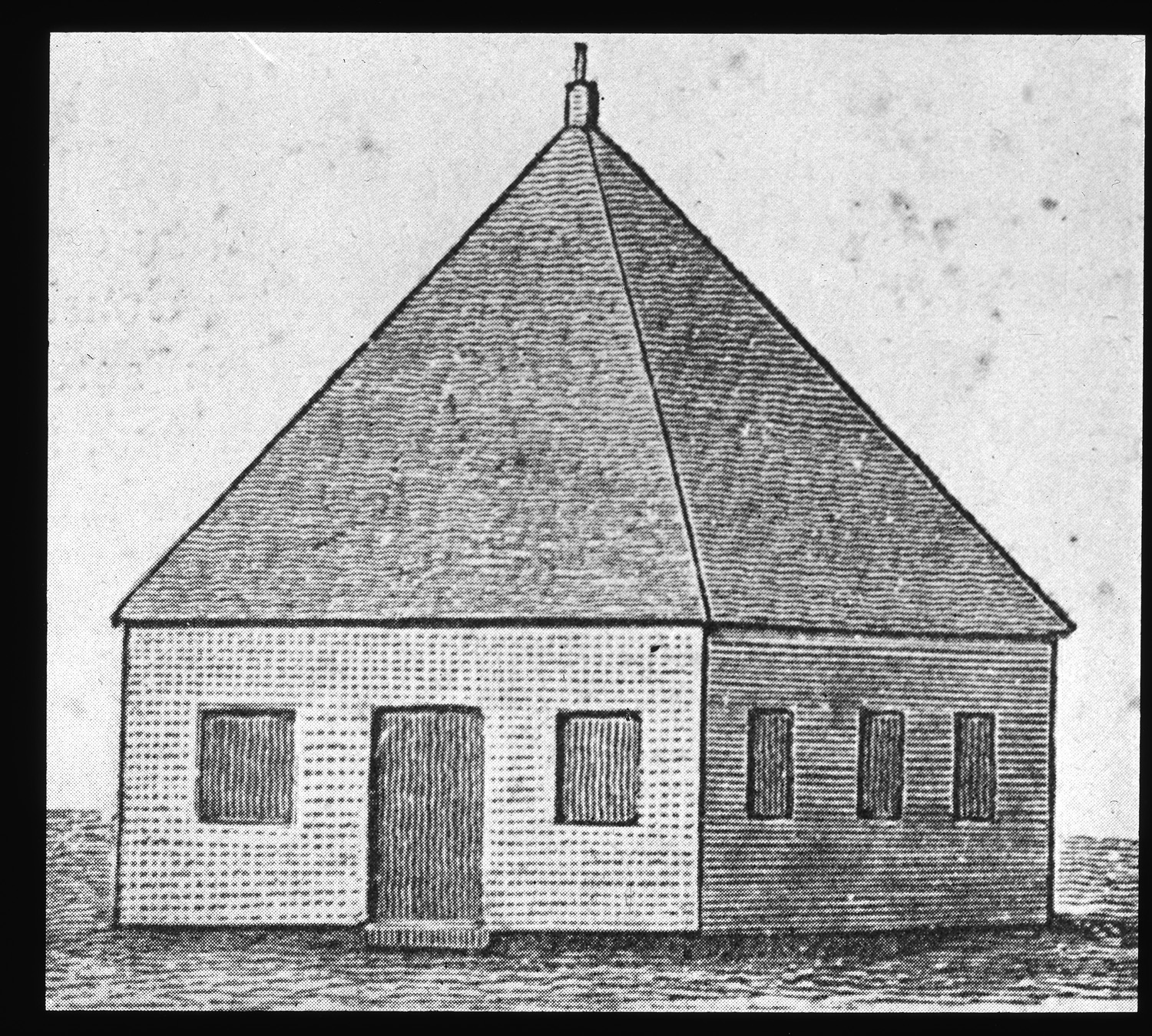an illustration of a church showing a tall tower