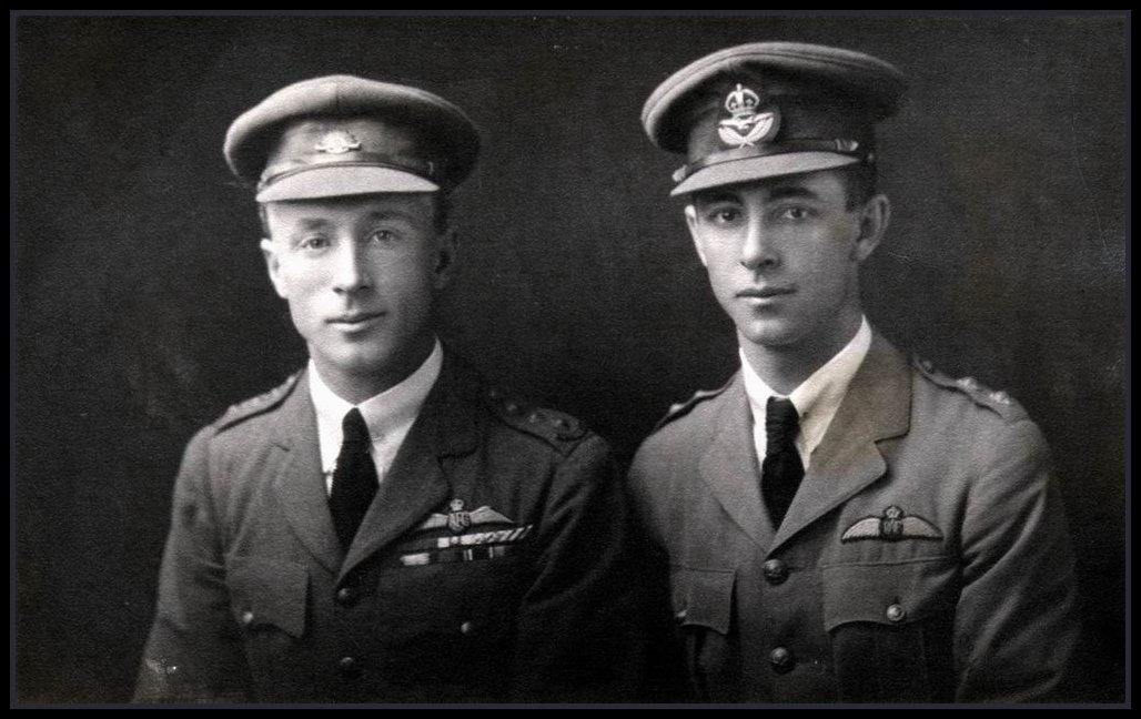 black and white pograph of two men in uniforms