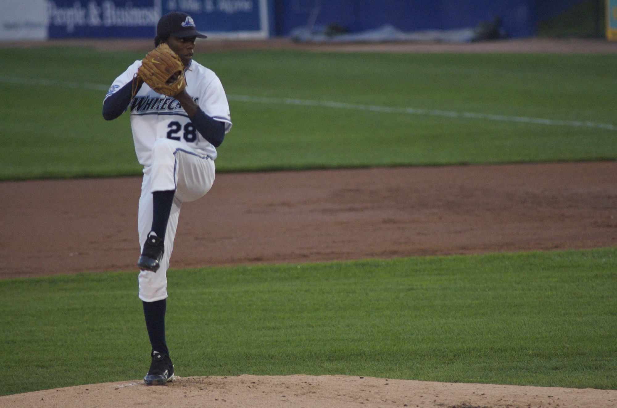 the pitcher was getting ready to throw the baseball