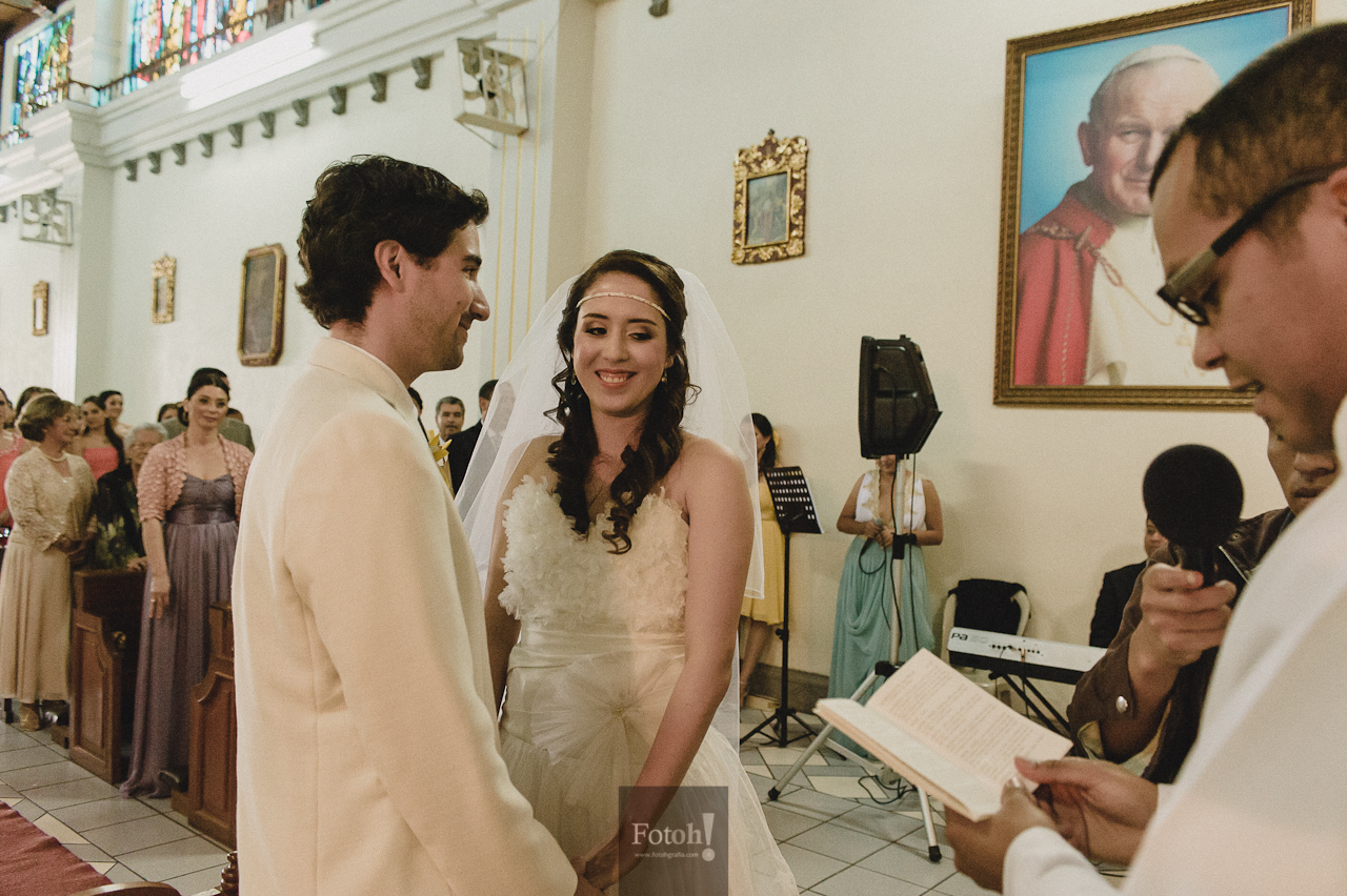 the bride and groom are getting married