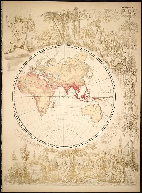 the world in its middle ages with pictures and names