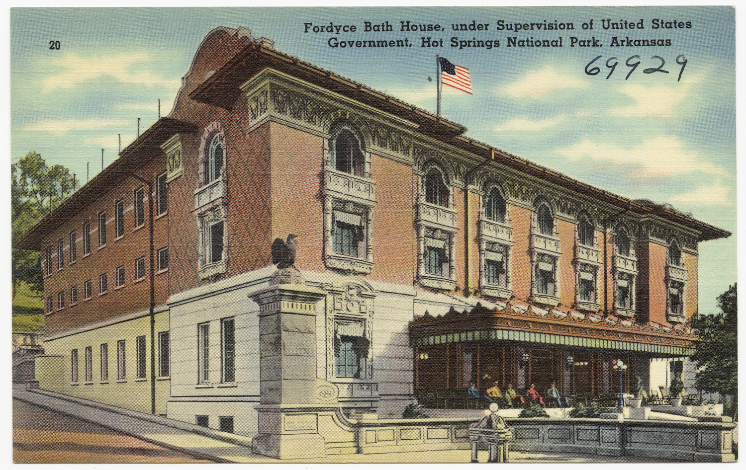 an old postcard showing the former building