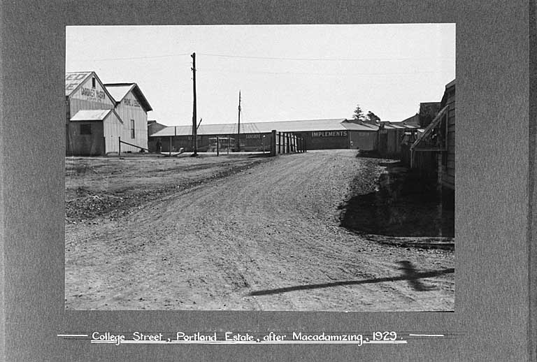 a black and white po of a dirt road