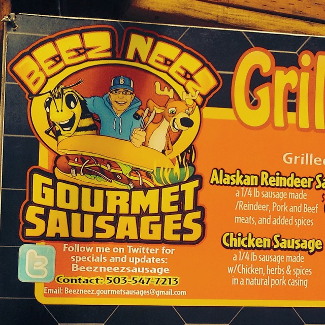 a sign for gourmet sauces and other food