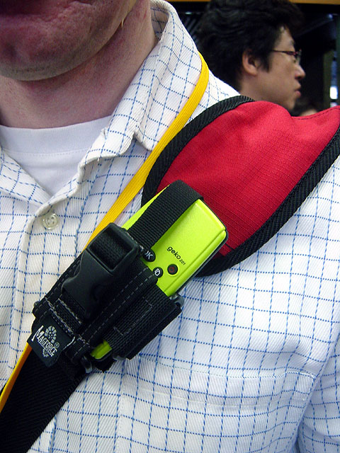 a close up of a person wearing a life vest